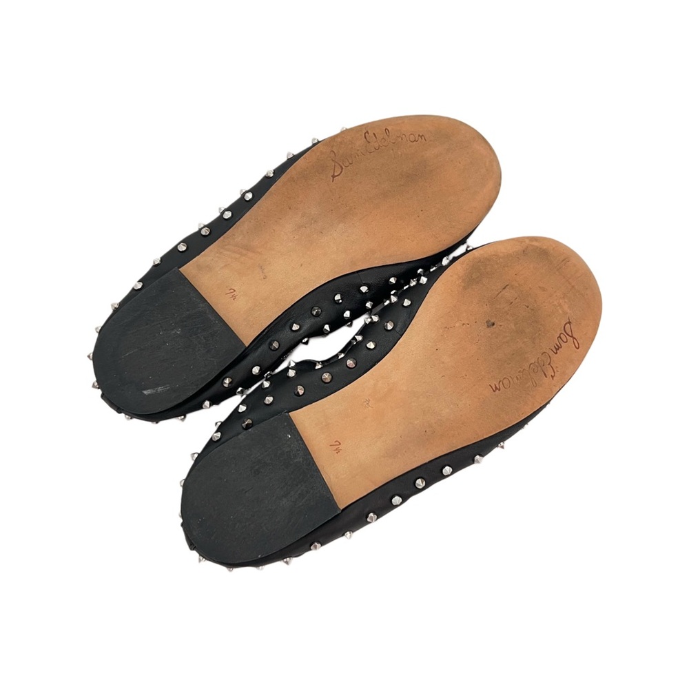 Sam Edelman Genuine Leather Black Studded Ballet Round Toe Flats 7.5 - Picture 6 of 10